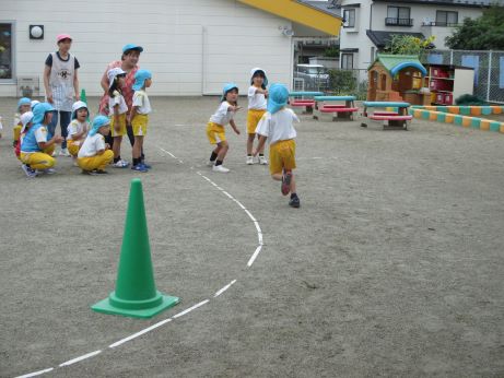 年長組の運動会練習